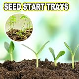 BIPY 50x 8cm Round Biodegradable Seed Pots for Seedlings Plant Labels Dibber view 6