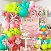 136PCS Christmas Balloon Garland Arch Kit, Pink Green Blue Balloons with Explosion Star Mylar Foil Balloons Set for Women Girl Xmas Birthday Wedding Baby Shower Candy Christmas Party Decorations