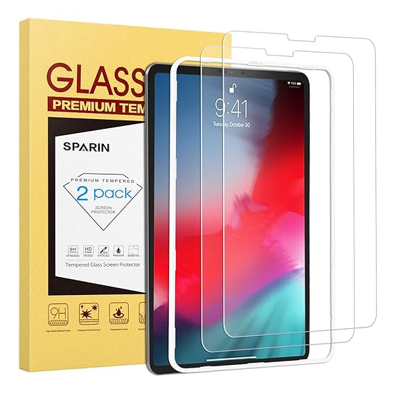 [2 Pack] Screen Protector for iPad Pro 11, SPARIN Tempered