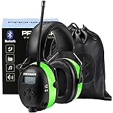 PROHEAR 033 Upgraded 5.4 Bluetooth Hearing Protection AM FM Radio Headphones, Noise Reduction Safety Earmuffs with Rechargeable 2000mAH Battery, 31dB SNR Ear Protector for Mowing Lawn,Gifts for Father
