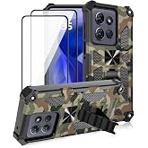 Lokyoo for Moto G 5G 2025/ Moto G 5G 2026/ Moto G Play 2026 Case,Army Green | with 2 Pack Tempered Glass Screen Protector, Military Grade, Kickstand with Magnetic Car Mount, Protective Phone Case
