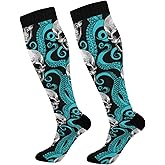 Fisyme Socks for Women Men, Warm Comfort Athletic Crew Running Hiking Cycling Compression Socks