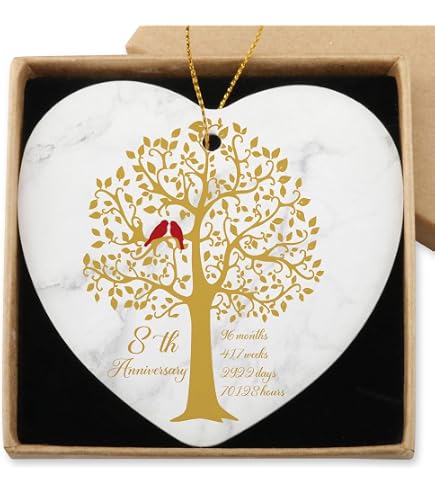 ハート Amazon.com: TAMAWIRE 8th Anniversary Wedding Ornament, Acrylic
