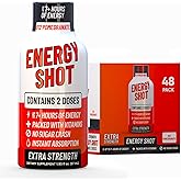 B12 Açaí Pomegranate Extra Strength Energy Shot 48 pk – 260mg Natural Caffeine B12 B6 – Energy & Vitality Support – 2 Servings Sugar Free Zero Calorie Green Tea B-Vitamins Electrolytes Vegan – 1.93 fl oz