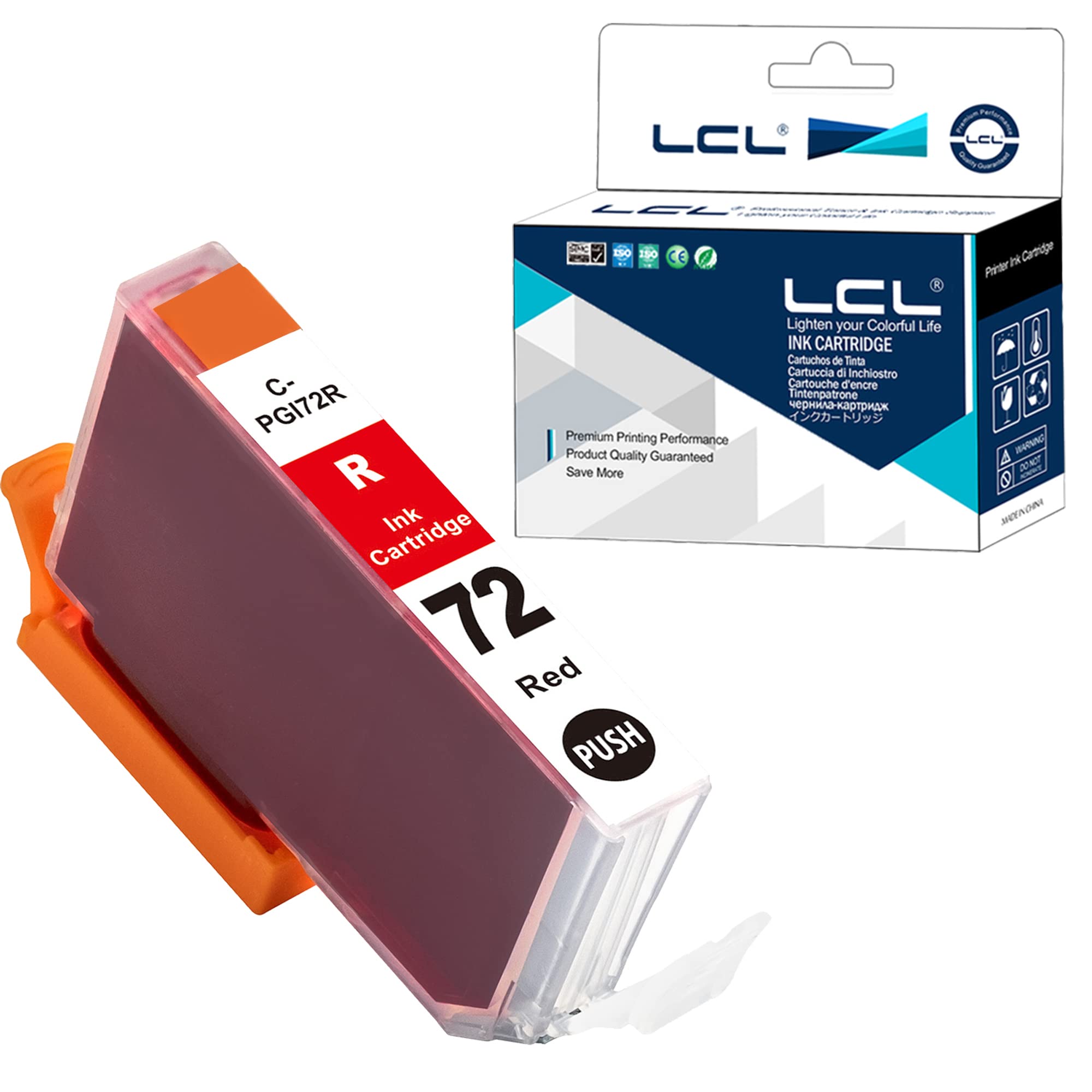 LCL PGI-72R Red Ink Cartridge Replacement for Canon 72 PGI-72 Replacement for Canon PIXMA Pro-10 PIXMA Pro-10s (1 Pack)