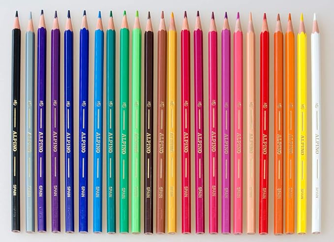 Alpino AL010658 - Estuche 24 lápices, multicolor: Amazon.es: Oficina y papelería