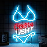 JFLLamp Bikini Crs LIGHT Neon Signs for Wall Decor Neon Lights for Business Led Signs Suitable for Man Cave Restaurant Office Bar Pub Led Art 5V Power Adapter 16.1 * 9.8 Inch(Azure+Red+White)