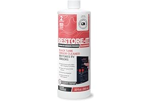 Unique Restore-It RV Sensor Cleaner Liquid - Cleans and Restores Misreading Sensor Probes by Removing Stuck-On Waste in Black Tanks - 2 Treatments Per Bottle (32 oz) Packaging May Vary