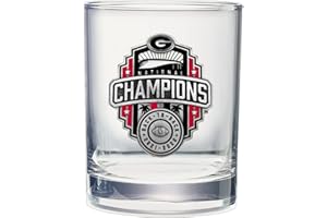 Heritage Pewter Georgia Bulldogs 2022 National Championship Double Old Fashion | Double Rocks Glass 14 OZ for Liquor | Expertly Crafted Pewter Glass