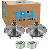 TRQ 2 Piece Front Wheel Bearing & Hub Kit Set Compatible with 1997-2001 Honda CR-V Prelude