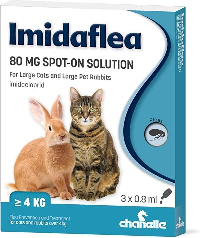 ImidaFLEA Spot On Flea Treatment for Large Cats Large Rabbits 80mg 3 Pipettes
