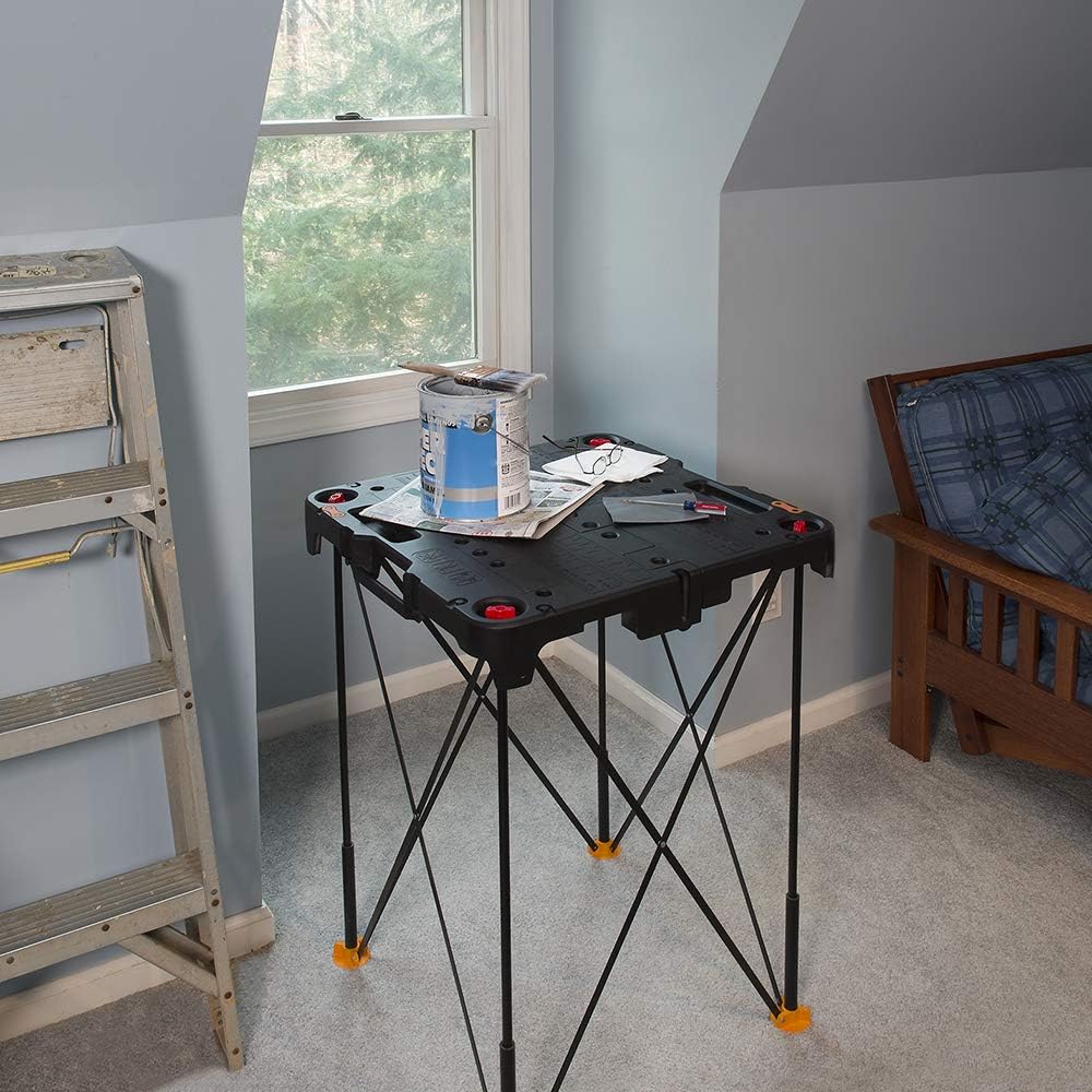 WORX WX066 Sidekick Portable Work Table, Black/White, 60x60 - Image 5