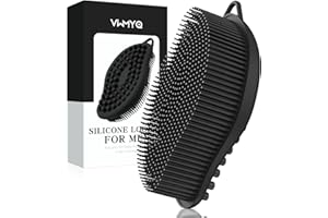 VWMYQ Silicone Loofah - Exfoliating Body Scrubber, Soft Dual-Sided Silicone loofa for Body Clean and Massage, Gentle Bath Brush Lathers Well for All Kinds of Skin