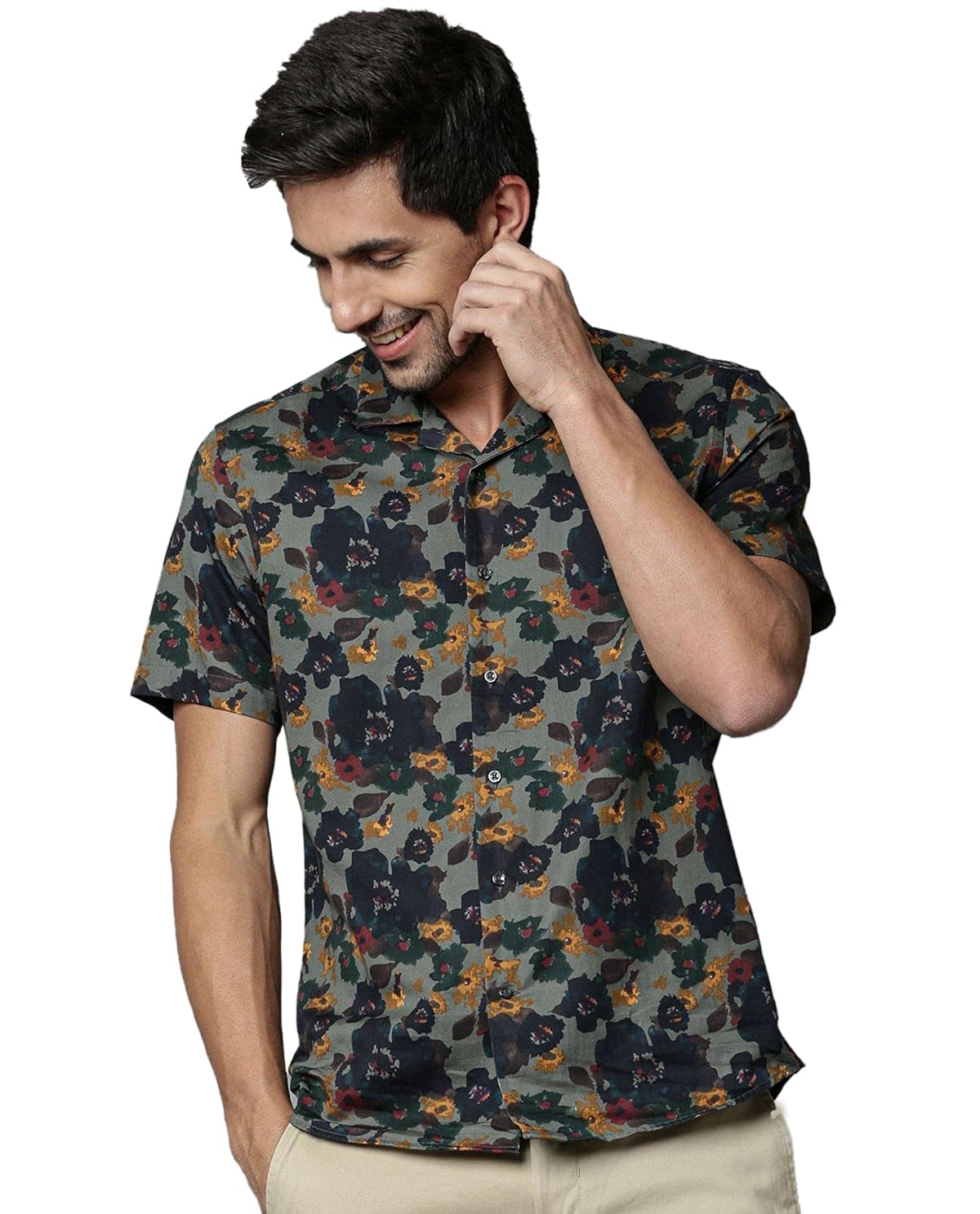 Buy RARE RABBIT Men's Tailored Fit Vish Fantasy Printed Shirt at Amazon.in