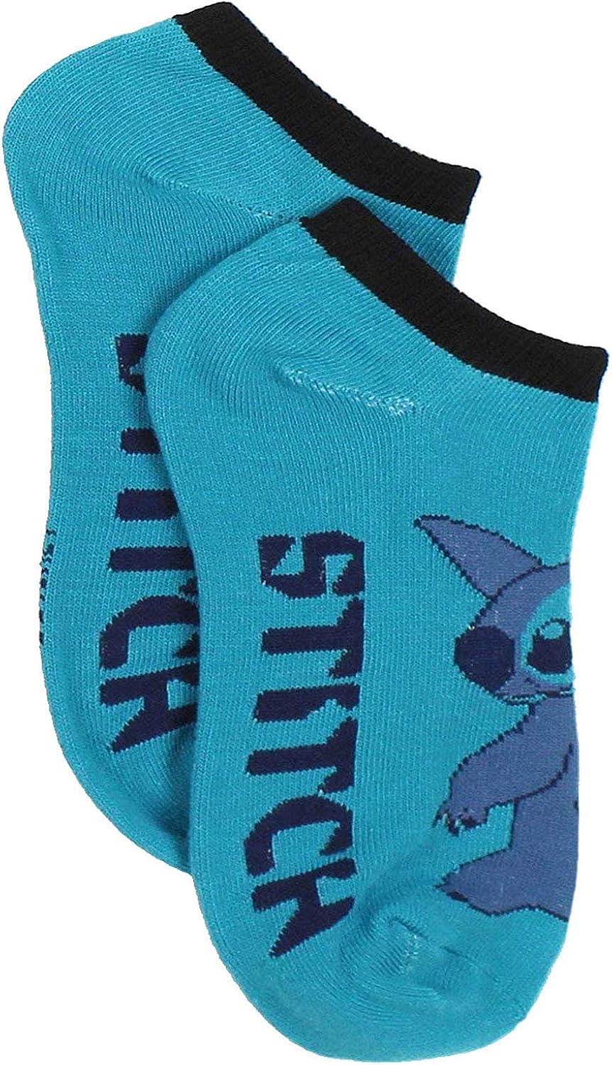Disney Lilo & Stitch Womens 6 pack Socks (9-11 (Shoe: 4-10), Stitch Blue): Clothing