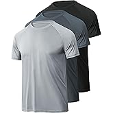 BALENNZ Workout Shirts for Men, Moisture Wicking Quick Dry Active Athletic Men's Gym Performance T Shirts