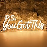 SYLHOME You Got This Led Neon Light Sign Bedroom Office Desk Shelf Wall Sign Decor Encouragement Birthday Wedding Party Decor USB 15.75"X6.3"
