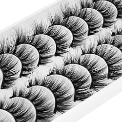 BlueSmurfs False Eyelashes Cat Eye Lashes Bulk Faux