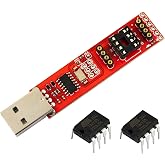naughtystarts Tiny AVR Programmer with 2pcs ATTINY85-20PU IC - USB, Single-Board Computer, Programmer