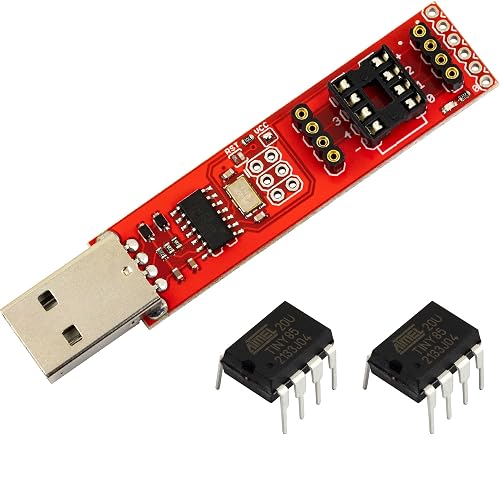 naughtystarts Tiny AVR Programmer with 2pcs ATTINY85-20PU IC - USB ...