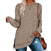 Aokosor Tunic Tops for Women 2025 Long Sleeve Shirts for Leggings Loose Fit Sweaters