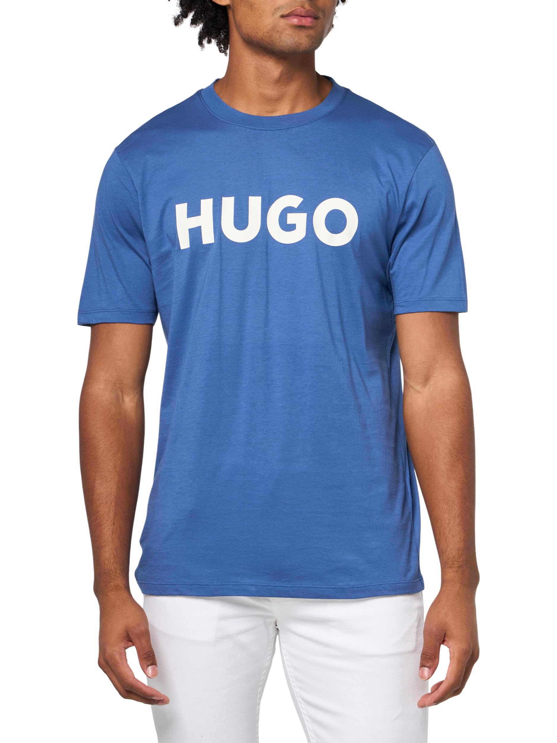 HUGO, Print Logo Short Sleeve T-Shirt, Skyline Blue, XL Image