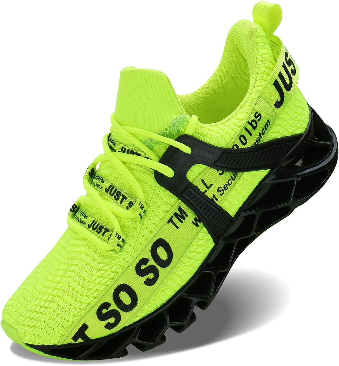 JSLEAP Mens Walking Shoes Running Non Slip Blade Type Sneakers