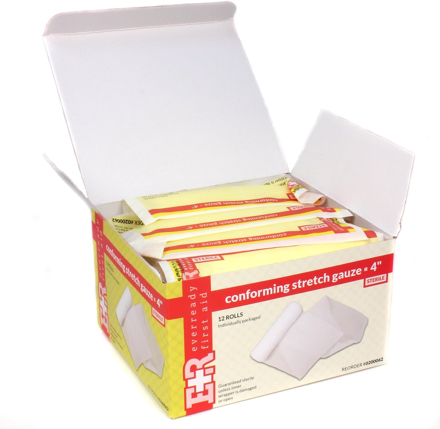 Ever Ready First Aid Sterile Conforming Gauze Roll Bandage - Box of 12-4 inch: Health & Personal Care