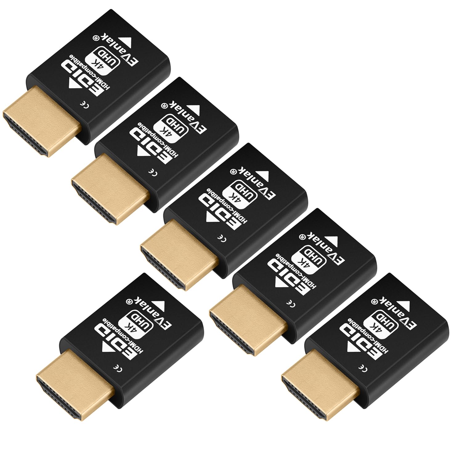 Mini HDMI EDID Emulator Passthrough - 1080p to 4K@60Hz | Compact Design | Supports HDMI Switches, Extenders, AV Receivers, Video Splitters 3840x2160@60Hz-6pcs