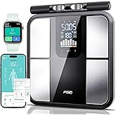 PGID Smart Scale for Body Weight,Scales with Bmi Body Fat Muscle Mass,58 Body Composition Analyzer Scale,Full Body Analysis Scanner Scale Digital Bathroom Scales Syncs with App for 24-User