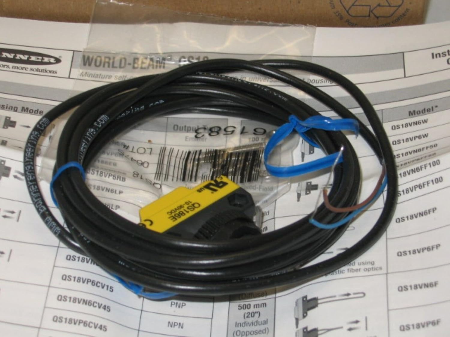 Banner Engineering Qs186e Electronic Component Photoelectric