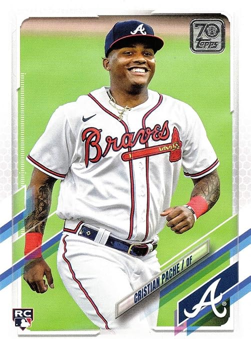 Amazon 2021 Topps Baseball 187 Cristian Pache Rookie Card 