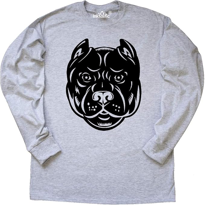 Amazon.com: inktastic Pitbull Dog Long Sleeve T-Shirt: Clothing