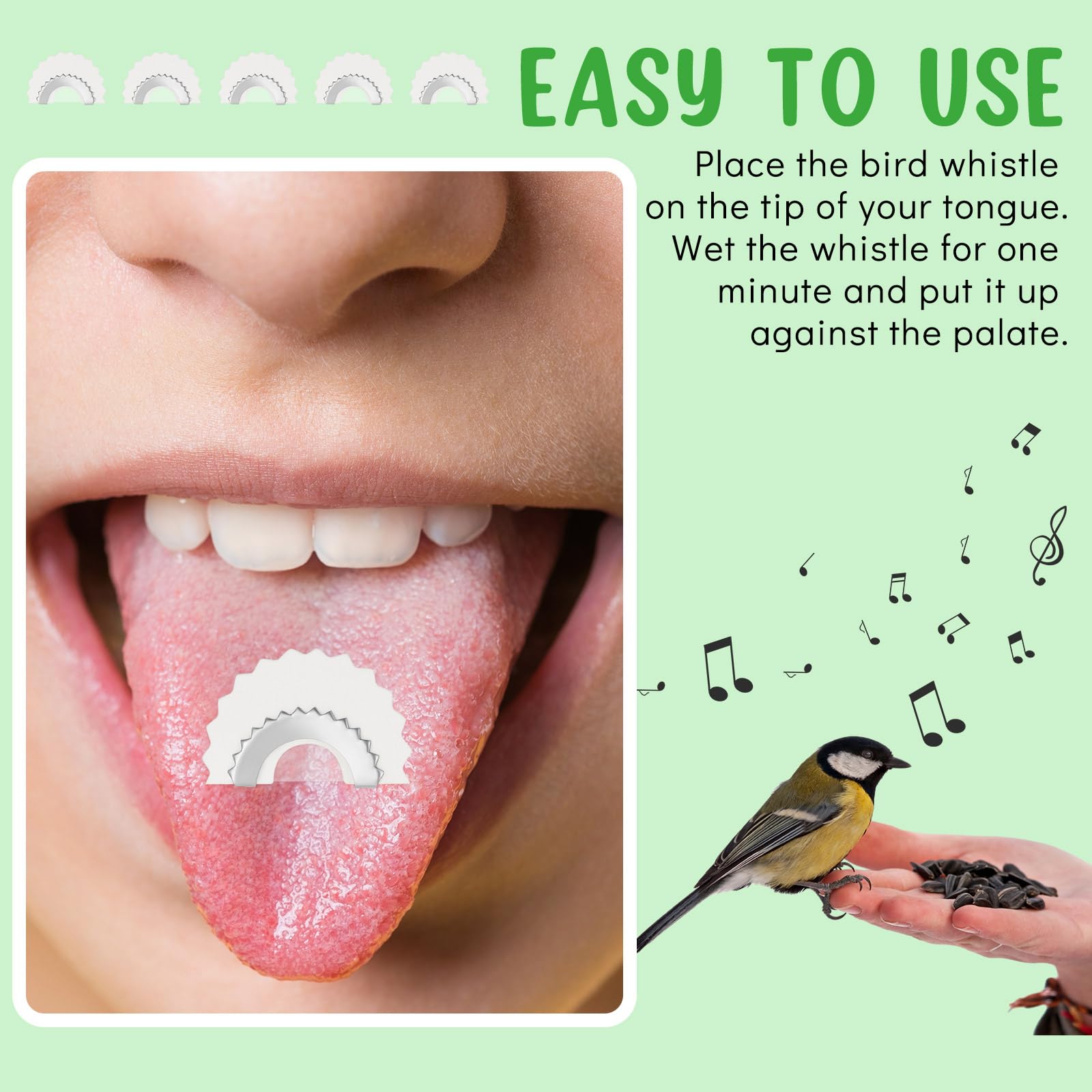 Sonwyoung 10 Pcs Bird Whistle Toys Magic Bird Caller Tongue Tweeting Noisemaker Whistle Tricks Gag Toys