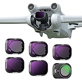 NEEWER ND Filter Set Compatible with DJI Mini 3/Mini 3 Pro, 6 Pack CPL ND8 ND16 ND32 ND64 ND128 Neutral Density Filter Drone 