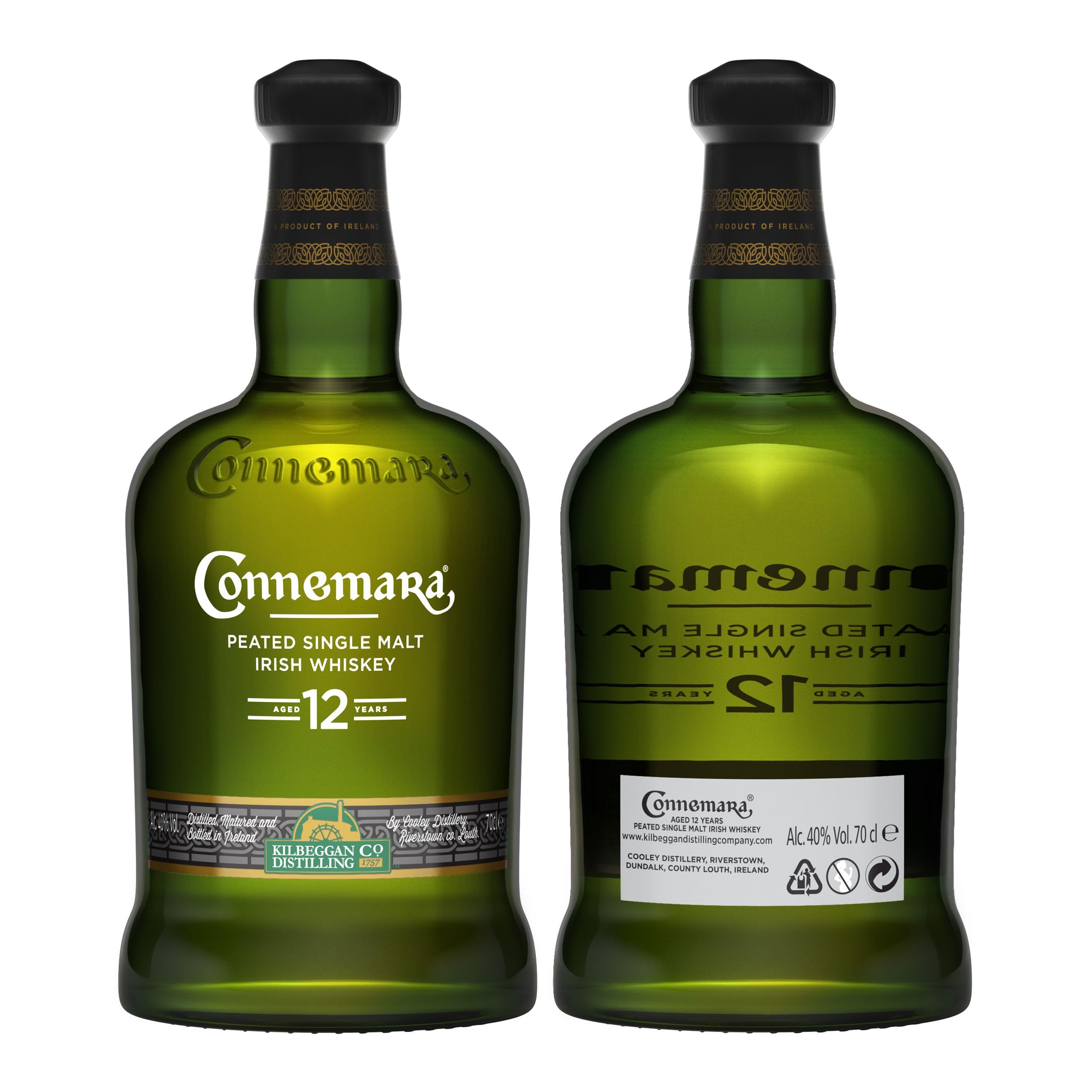 Connemara 12 Jahre mit Geschenkverpackung | getorfter Single Malt Irish Whiskey | rauchiges Aroma | 40% Vol | 700ml Einzelflasche 2