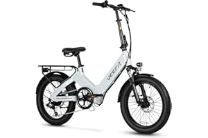 VEEFA F1 Electric Bike for Adults Peak 750W Motor E Bike with 48V Removable Battery, Folding Ebike 20MPH Max Speed& 60+ Miles Range, 5 Pedal-Assist Levels, UL 2849 Certified 7-Speed