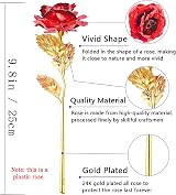 Beferr Forever Rose Gifts for Mum Gold Foil Red Flower with Heart Base view 2