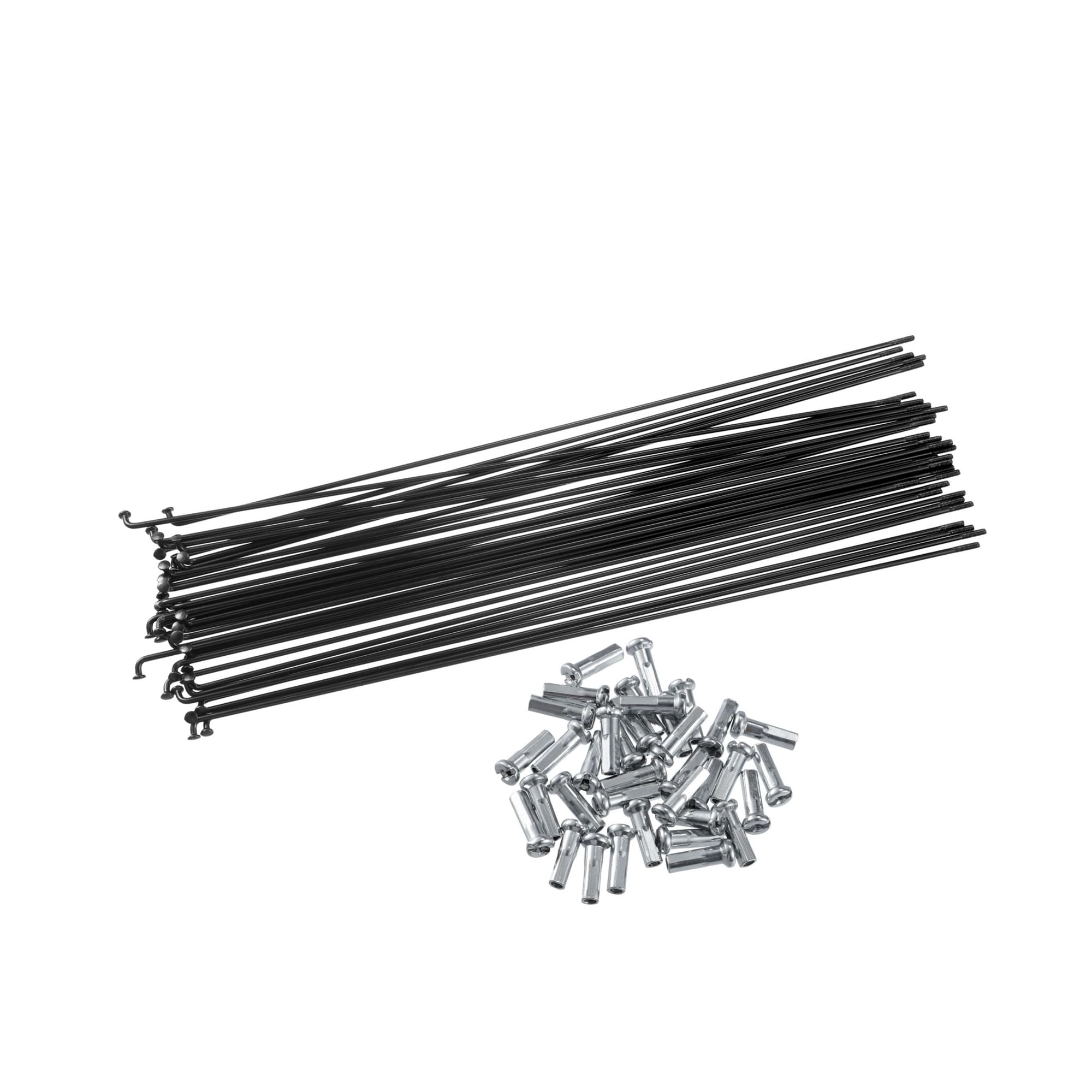 Motoforti 36 Pcs Bicycle Steel Spokes 14G Bike Spoke 257mm Length with Nipples Long-lasting