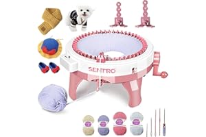 SENTRO 48 Needles Knitting Machine with Row Counter and Plain/Tube Weave Conversion Key, Efficiently DIY Scarf Hat Sock