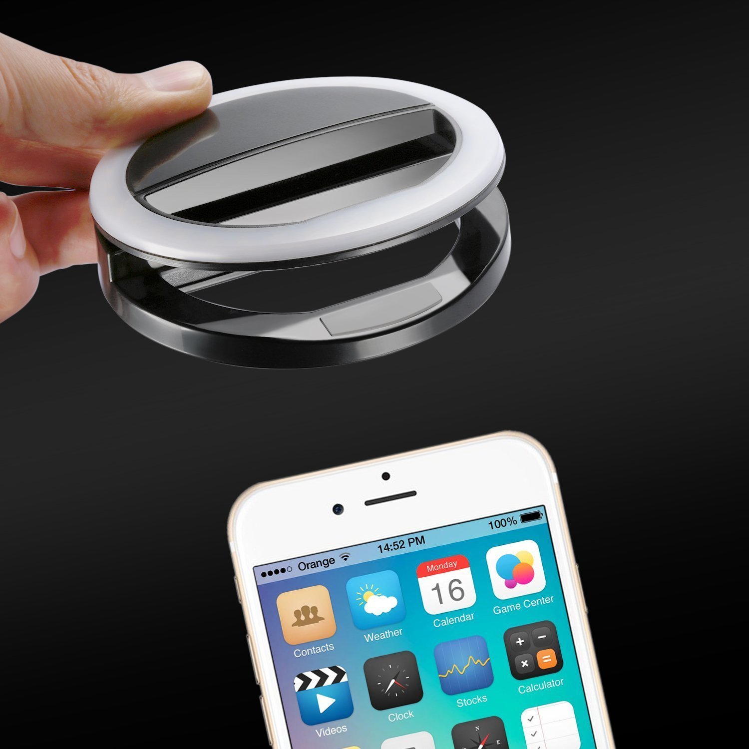 RC Selfie Ring Light, 36 LED Ring Light for Phone Clip on Phone Circle Lights Compatible with