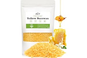 BOYUJK Beeswax Pellets, Yellow Beeswax for Candle Making, 100% Organic Beeswax for DIY Furniture Polish, Lotions, Creams, Lip Balm and Soap Making Supplies (2LB)