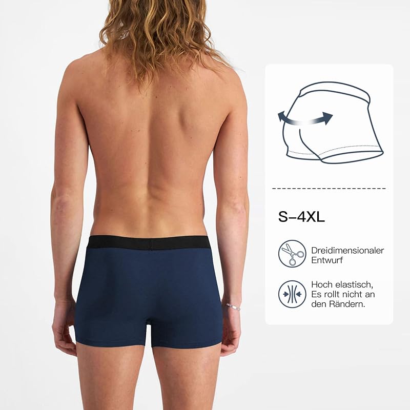Boxershorts Herren 10er Pack Baumwolle Unterhosen Männer Ohne Kratzenden Zettel Atmungsaktiv und Weiche Herrenunterwäsche