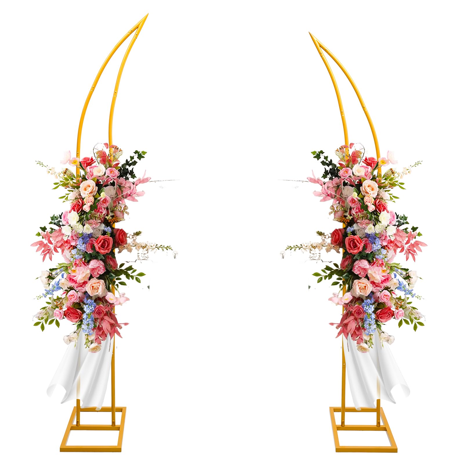 Photo 1 of *MISSING PARTS*
Wedding Flower Arch Stand Gold Half Arch 2pc Curved Backdrop Stand 6.2&6.9 Ft For Wedding Ceremony Bridal Shower Heart Arch Stand For Proposal Climbing Plants Garden Arch Party Decorations