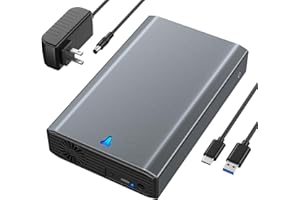 INDMEM SAS to USB 3.0 Adapter,SAS/SATA Hard Drive Enclosure Reader Docking Station for 3.5 inch HDD SSD with 12V/2A Power Ada