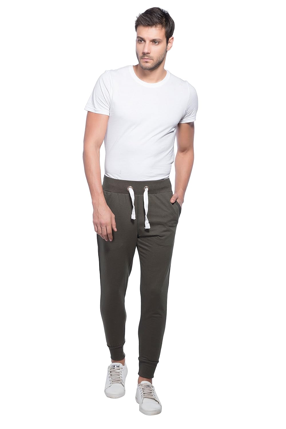 alan jones solid men's track pants