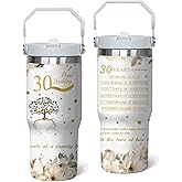 Dcohluk 30th Anniversary Wedding Gifts 30oz Tumbler for Men Women Best 30 Year Anniversary Wedding Gift Stainless Steel Insulated Cup Happy 30th Marriage Gifts for Couple Wife Husband Parents