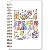 Wxiben Speech Therapist Spiral Notebook - Boho Speech Therapist Gifts for Women, SLP Gift, Spiral Journal Notebooks Language Pathologist Gift, Mental Health Journal for SLP 5.5x8.3 Inch