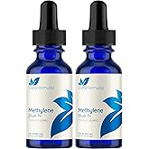 Pharmaceutical Grade Methylene Blue Drops - Pure Methylene Blue 1% in Reverse Osmosis Water Solution for Brain & Cellular Health Support- Formaldehyde & Alcohol-Free - Made in cGMP Facility (4 Fl Oz)