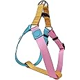 Pawhuggies Tri-Color Harness for Medium Dog, Adjustable Step-in Design No Pull Dog Harness No Pull, Heavy Duty Puppy Harness, Easy Walk Medium Size Dog,M: 3/4''''W x Chest 19''- 25''''
